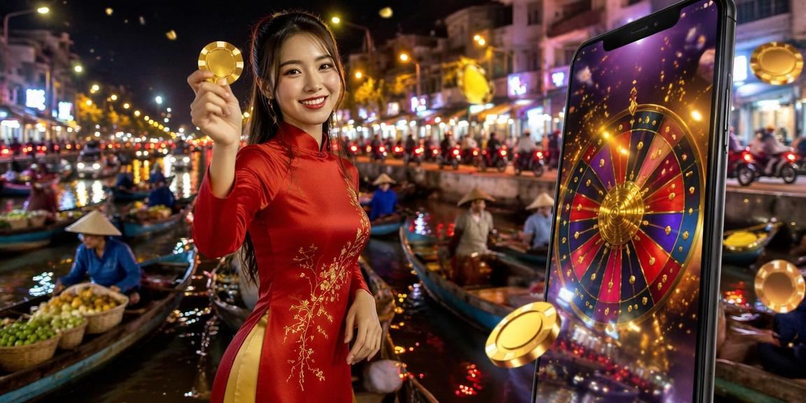Người phụ nữ mặc áo dài trải nghiệm roulette casino tại Cần Thơ