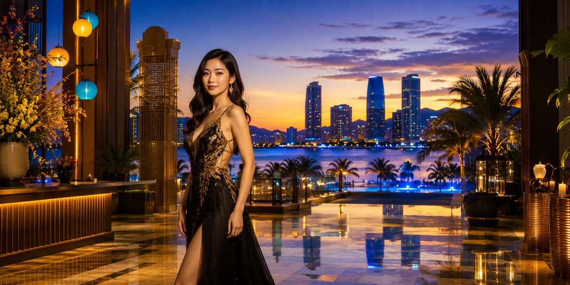 Người dùng trải nghiệm cá cược casino trực tuyến tại bãi biển Đà Nẵng